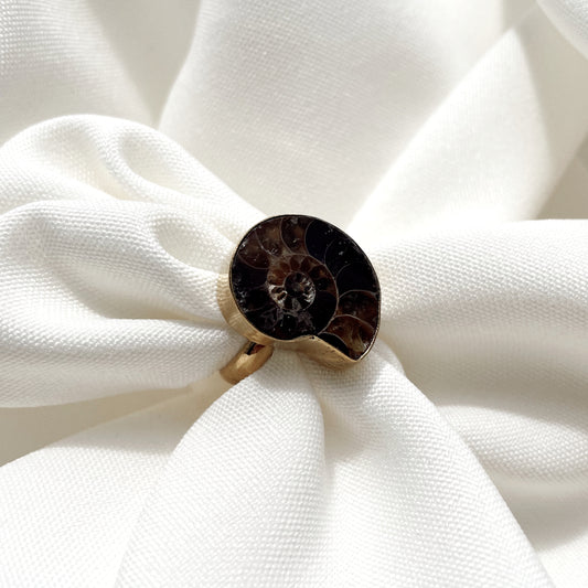 Bague réglable en Ammonite